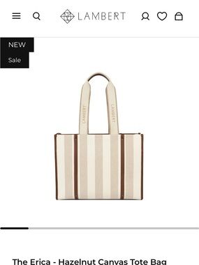 Lambert The Erica - Hazelnut Canvas Tote Bag